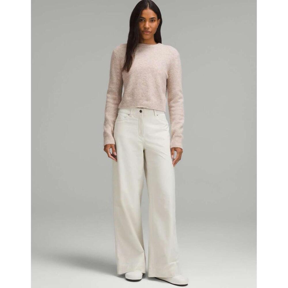 Lululemon City Sleek Utilitech Extra Wide-Leg High Rise Pants Bone NWT 32